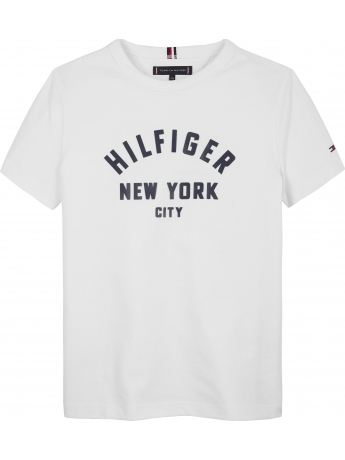 Tommy Hilfiger T-shirt KIDS/JUNIOR IN COTONE BLU con LOGO FRONTALE