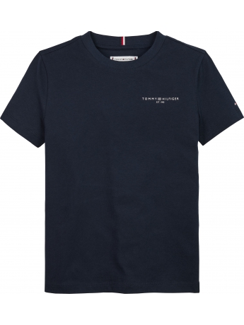 Tommy Hilfiger T-SHIRT KIDS/JUNIOR IN COTONE BLU a maniche corte con LOGO LETTRING