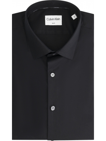Calvin Klein CAMICIA SLIM ESSENTIAL NERA COLLO ITALIANO