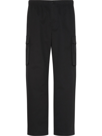 Calvin Klein Pantaloni cargo in cotone elasticizzato NERO