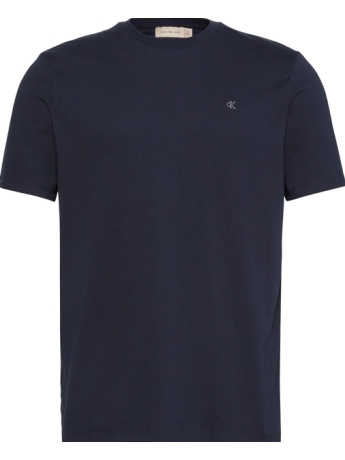 Calvin Klein T-SHIRT MEZZA MANICA BLU CON LOGO RICAMATO