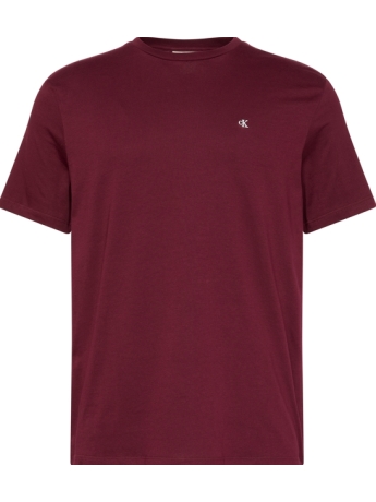 Calvin Klein T-SHIRT MEZZA MANICA BORDO' CON LOGO RICAMATO