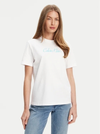 Calvin Klein t-shirt in cotone bianco  con stampa anni 20