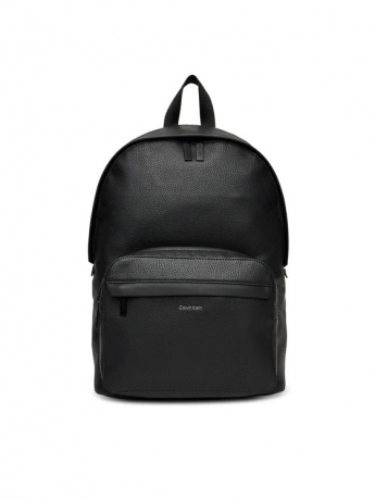Calvin Klein ZAINO IN ECOPELLE NERA CON LOGO IMPRESSO