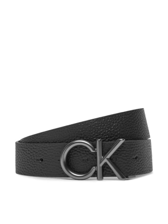 Calvin Klein CINTURA IN PELLE NERA REVERSIBILI CON CHIUSURA LOGO CK