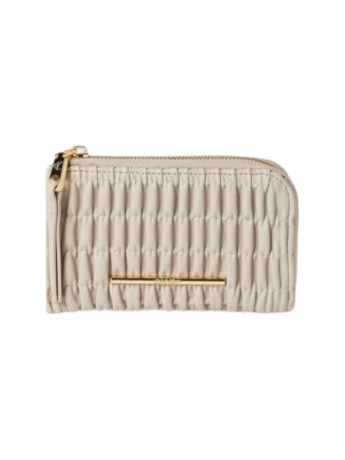 Calvin Klein portacarte in ecopelle matelasse beige