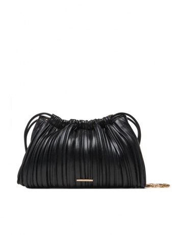 Calvin Klein Borsa Drawstring Plisse in ecopelle bianca