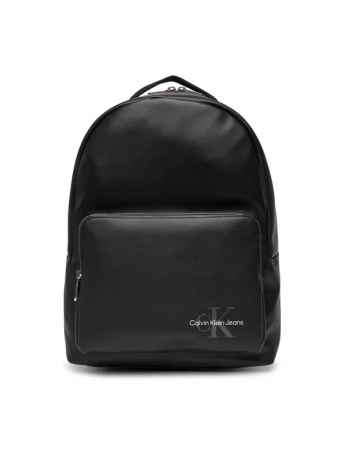 Calvin Klein Zaino IN ECOPELLE NERA CON Logo IN CONTRASTO