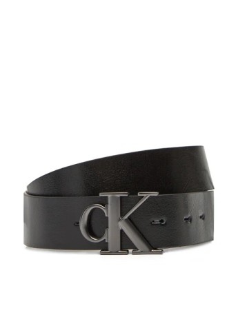 Calvin Klein CINTURA IN PELLE NERA REVERSIBILE CON CHIUSURA LOGO CK
