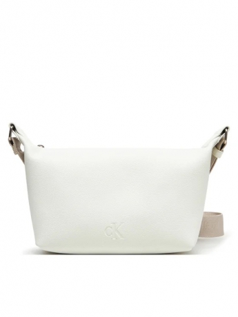 Calvin Klein BORSA SHOULDER IN ECOPELLE BIANCA CON TRACOLLA LOGATA