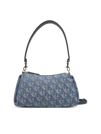 Calvin Klein BORSA SHOULDER IN TESSUTO CON LOGO ALL OVER DENINM