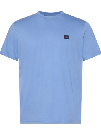 Calvin Klein T-SHIRT MANICA CORTA AZZURRO CON LOGO RICAMATO