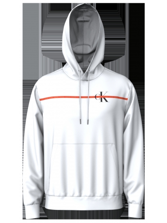 Calvin Klein Felpa con cappuccio bianco