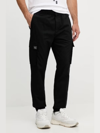 Calvin Klein PANTALONE CARGO SKINNY IN COTONE ELASTICIZZATO NERO