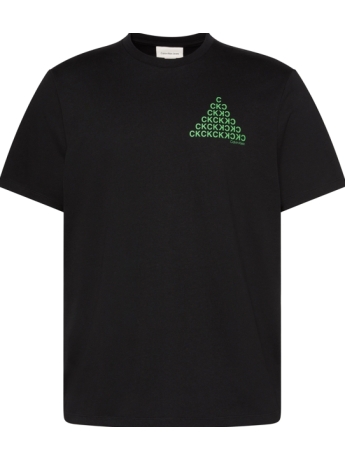 Calvin Klein tshirt nera uomo in cotone maxi logo sul retro