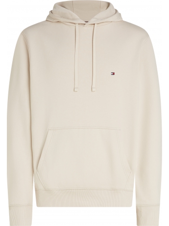 Tommy Hilfiger FELPA CON CAPPUCCIO IN COTONE BEIGE CON LOGO  ESSENTIAL