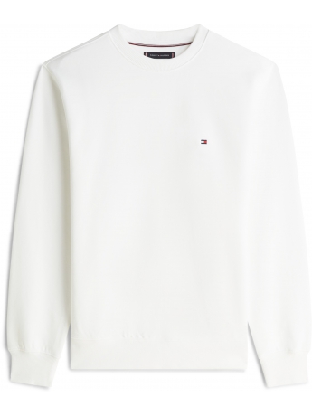 Tommy Hilfiger FELPA ESSENTIAL GIROCOLLO IN COTONE BIANCO