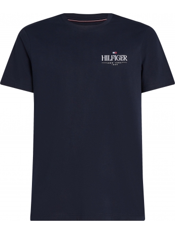 Tommy Hilfiger T-SHIRT IN COTONE BLU CON LOGO SUL PETTO