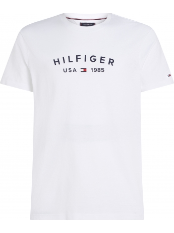 Tommy Hilfiger T-SHIRT IN COTONE BIANCO  CON LOGO FRONTALE