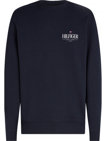 Tommy Hilfiger FELPA IN COTONE BLU CON LOGO SUL PETTO