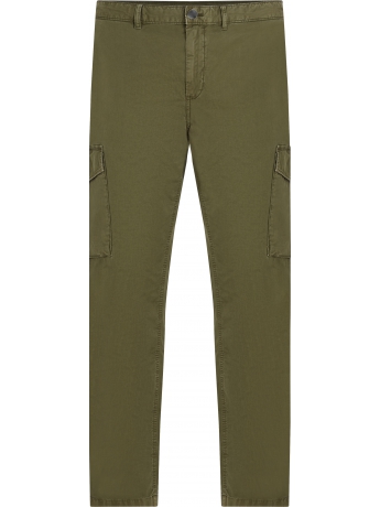 Tommy Hilfiger pantalone  CARGO DENTON in TWILL di cotone  verde oliva