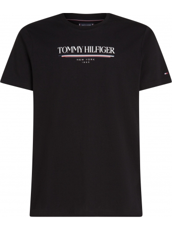 Tommy Hilfiger T-SHIRT IN COTONE NERO BRAND LOVE