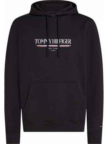 Tommy Hilfiger FELPA CON CAPPUCCIO IN COTONE BLU BRAND LOVE HILFIGER