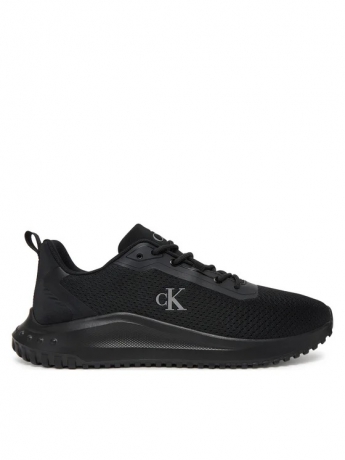 Calvin Klein Sneakers Eva Runner IN TESSUTO ED ECOPELLE  BIANCO CON LOGO IN CONTRASTO