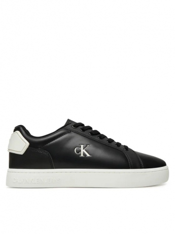 Calvin Klein Sneakers IN PELLE NERA CON LOGO IN CONTRASTO