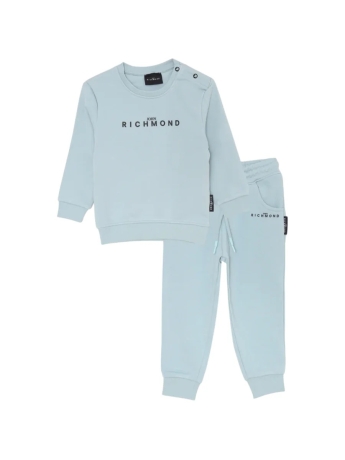 John Richmond TUTA INFANT KANAU IN  COTONE CELESTE