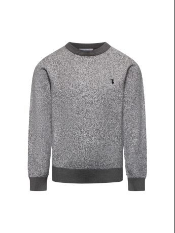 Trussardi MAGLIA KIDS/JUNIOR DAMEL GRIGIO MEDIO CON LOGO RICAMATO