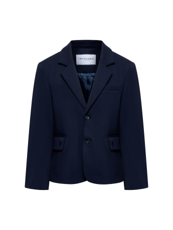 Trussardi GIACCA KIDS/JUNIOR  CALLA MONOPETTO IN JERSEY DI COTONE BLU
