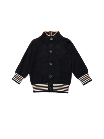 Trussardi GIUBBOTTO FELPA INFANT  ABEJE  BLU  CON BORDINI IN CONTRASTO