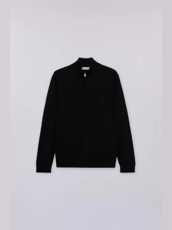Trussardi Cardigan con zip in viscosa stretch nero