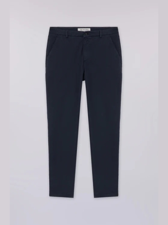 Trussardi Pantaloni 301 Chino Aviator slim fit in gabardina stretch blu