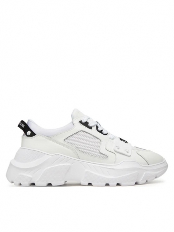 Versace Jeans sneakers in tessuto bianca logata