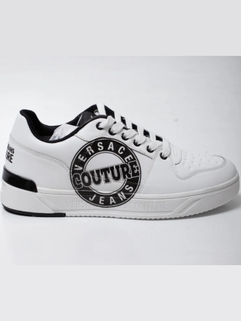 Versace Jeans SCARPA SNACKERS BIANCA  IN ECOPELLE CON LOGO LATERALE