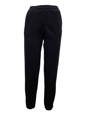 Gcds PANTALONE JOGGING INFANT/KIDS IN COTONE NERO CON LOGO TAPE LATERALE