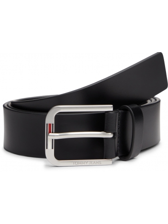 Tommy Hilfiger cintura AUSTIN 3.5 in pelle nera