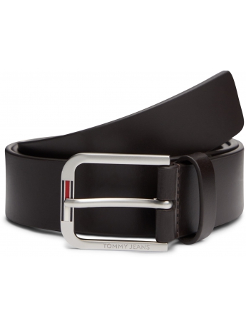 Tommy Hilfiger cintura AUSTIN 3.5 in pelle marrone