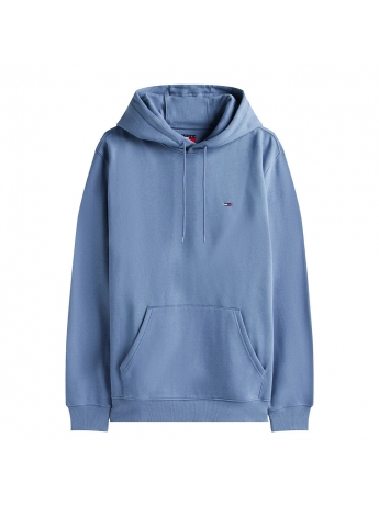 Tommy Hilfiger felpa con cappuccio in cotone celeste scuro