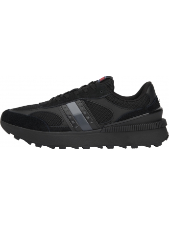 Tommy Hilfiger sneakers TECHNICAL RUNNER in tessuto nero con logo