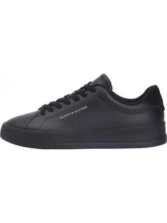 Tommy Hilfiger sneakers COURT in pelle nera con logo