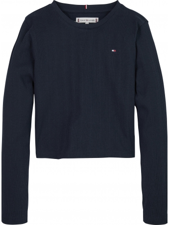 Tommy Hilfiger MAGLIA KIDS/JUNIOR IN COTONE BLU CON MICRO LOGO