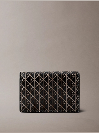 Calvin Klein Portacarte a fisarmonica con logo monogramma