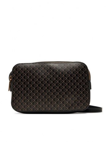 Calvin Klein BORSA EMBLEM CAMERA BAG IN ECOPELLE STAMPA LOGO