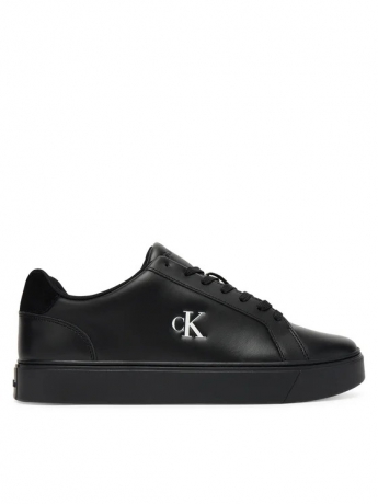 Calvin Klein SNEAKERS IN ECOPELLE NERA CON LOGO IN CONTRASTO