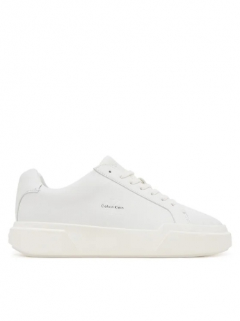 Calvin Klein SNEASKERS CHUNKY CUPSOLE IN PELLE BIANCA CON LOGO