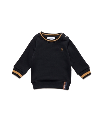 Trussardi FELPA INFANT  MAOKA IN COTONE BLU CON BORDI IN CONTRASTO BEIGE