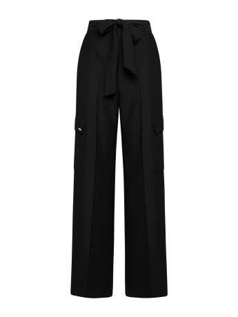 Sil Pantaloni con cintura annodata CARGO LOKIA NERO